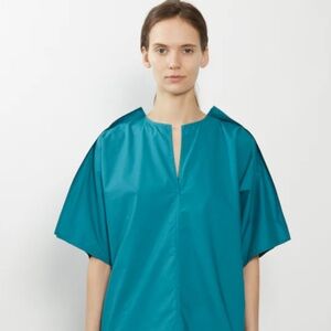 SOFIE D'HOORE Basta Cotton Poplin Slit Top Topaz Green